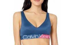 Calvin Klein Bold Accents Lightly Lined Bralette In Lyria Blue