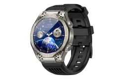 Premium Smart Watch with Non-Invasive Blood Glucose&comma; ECG&comma; Blood Pressure&comma; Heart Rate&comma; Uric Acid&comma; Body Composition&comma; Multiple Sports Modes&comma; 1&period;43" HD Touchscreen-Silver