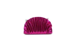 Urban Expressions Women&apos;s Ariel Pleated Metallic Crossbody Bag In Hot Pink