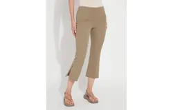 Lysse Leighton Flare Crop Pant In Olive Leaf