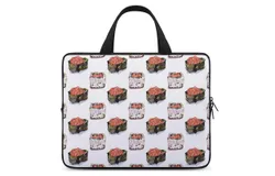 Caviar Sushi Pattern Laptop Bag Women Man 10 12 13 15 17 Inch Office Notebook Travel Computer Handbag Waterproof Bag Notebook Cover