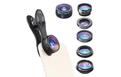 APEXEL APL-DG7 7 in 1 Cellphone Lens Kit 198° Fisheye Lens 0&period;36X Wide Angle Macro Lens CPL Kaleidoscope 2X Telescope Lens for iPhone Samsung Huawei Xiaomi Phone