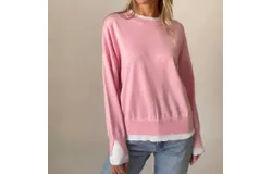 Six&sol;fifty Claire Sweater In Pink