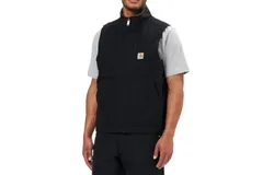 Carhartt Men&apos;s Duck Sherpa Mock Neck Vest In Black