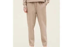 Grade & Gather Felt Pants In Beige
