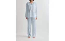 Skin Blair Button Down Shirt In Artic Blue
