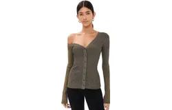 Staud Women's Craftsman Sweater, Metallic Gold