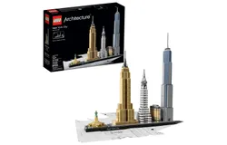 LEGO Architecture New York City 21028&comma; Build It Yourself Kit de maqueta de horizonte de Nueva York para adultos y niños &lpar;598 piezas&rpar;