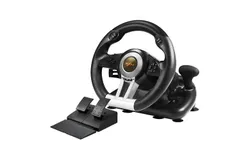 PXN PC Racing Wheel&comma; V3 PRO 180 Degree Universal USB Car Sim Game Steering Wheel with Pedals for Xbox One&comma; Xbox Series S&sol;X PS3&comma; PS4&comma; Switch&comma;Black