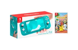 Nintendo Switch Lite Turquoise Bundle With Detective Pikachu Returns Game
