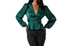 Astr Eliana Top In Forest Green