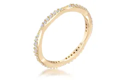 &period;42Ct Dainty 18k Plated Micro Pave CZ Stackable Eternity Ring