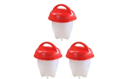 3pcs&sol;set Egg Cooker Non Stick Silicone Hard Soft Maker Boiled Eggs without the Shell
