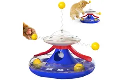 Interactive Cat Toys Automatic Tower of Butterfly Flutter Bug Cat Enrichment Ball Track Toy Smart Cat Toys with Timer for Indoor Cats