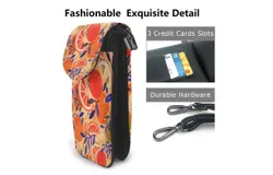 Fresh Citrus Orange Pu Leather Crossbody Phone Bag Card Slots Flip Phone Purse With Adjustable Strap 7&period;6x4&period;9inch