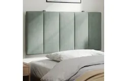Headboard Cushion Light Gray 39&period;4" Velvet