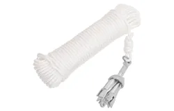 Folding Anchor with Rope Silver 1&period;5 lb Hot Dip Galvanized Cast Iron