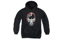 Batman Bane Head Youth Pull Over Hoodie &sol; Hooded Sweatshirt
