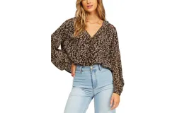 Billabong Meant To Be Top Blouse In Off Black