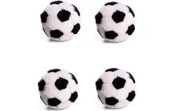 Dog Toys Soft Plush Soccer Ball Squeaker Black and White Sports Fetch Play 4&period;5" &lpar;4 Soccer Balls&rpar;