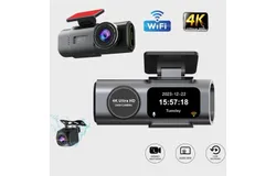 4K dual-lens tachograph HD ultra wide Angle night vision WiFi front and rear dual GPS vehicle recording&NewLine;K04-double recording &plus;WiFi-without GPS