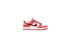 Nike Women&apos;s Dunk Low Sneakers In White &sol; Team Red-Adobe-Dragon Red