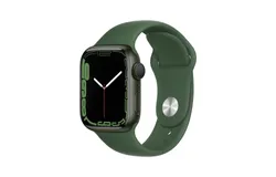 Apple Watch Series 7 &lpar;GPS&comma; 41MM&rpar; -Midnight Aluminum Case with Green Sport Band &lpar; Excellent Refurbished&rpar;
