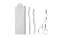 3PCS Eyebrow Trimming Set Safety Eyebrow Razor Brow Trimming Scissors Eyebrow Grooming Tools Eyebrow Trimmer Shaver