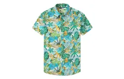 Hawaiian Shirt for Men&comma; Unisex Summer Beach Casual Short Sleeve Button Down Shirts&comma; Printed
