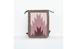 Mz Made Women&apos;s Artisan Made Slim Leather Backpack In Pink Oaxacan Textile