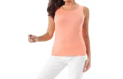 Angel Bra-Friendly Tank Top In Peach