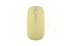 Bluetooth Wireless Keyboard and Mouse Combo&comma;Ultra-Slim Ergonomic Small Rechargeable Bluetooth Keyboard Mouse Set for Apple iPad iPhone Samsung Tablet Phone Android PC Computer Mac Smartphone-yellow single Bluetooth mouse battery