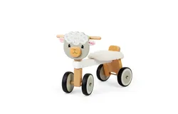 Bigjigs Toys Paseo de madera sobre ovejas&comma; manillares de madera resistentes y asiento mullido para mayor comodidad