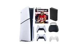Playstation Slim Disc Bundle With Accessories&comma; Extra Controller and Madden NFL 25 Game