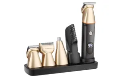 Men&apos;s 5 in 1 shaver&comma; digital display full body wash razor nose hair cutter&comma; barber styling electric clippers set