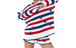 Show Me Your Mumu Stars & Stripes Go To Sweater In White Multi