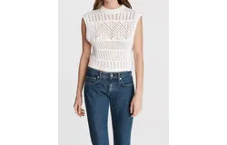 Rag & Bone Renee Sleeveless Crew In Ivory