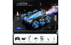 RC Cars 6WD Drift Stunt&comma;Remote Control Car for Boys Age 6-12&comma;360° Rotating Spray Car for Gifts Six wheels music spray car &lbrack;blue&rsqb; dual remote control