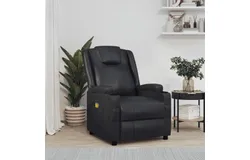 Massage Chair Black Faux Leather