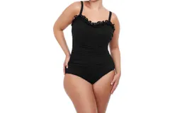 Profile By Gottex Plus Size Scoop Neck One Piece Swimsuit In Hula Dance Black