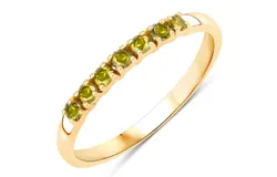 0&period;22 Ct&period; Genuine Dark Yellow Diamond 14k Yellow Gold Ring For Women &lpar;i1-i2&rpar;