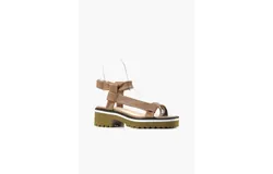 All Black T Lugg Sandal In Brown