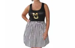 Gameday Couture University Of Missouri Logo Houndstooth Tank Dress In Black