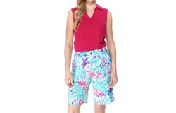 Aryeh Angela Flamingo Bermuda Shorts In Aqua&sol;multi