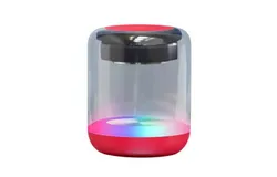 Bluetooth Speaker with Lights&comma; Portable Wireless Speaker&comma; Powerful 3W Sound&comma; 7 Color Lights&comma; Night Light Party Speakers&comma; Perfect for Home&comma; Outdoor&comma; Holiday-Red