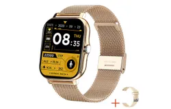 Y14 Smart Watch 1&period;83 Inch Sports Bracelet Bluetooth Call Heart Rate Touch Screen Smart Bracelet（Gold）