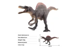 Jurassic Large Dinosaur Simulation Tyrannosaurus Brachiosaurus Model Simulation Dinosaur Model Educational Animal Models for Collectors&comma; Dinosaur Lovers&comma; Birthday Gifts-Spinosaurus gray 120g volume 0&period;3kg
