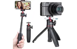 ULANZI MT-08 Extension Pole Tripod&comma; Mini Selfie Stick Tripod Stand Handle Grip for Webcam iPhone 11 Pro Max Samsung Smartphone Canon G7X Mark III Sony ZV-1 RX100 VII A6400 A6600 Cameras Vlogging