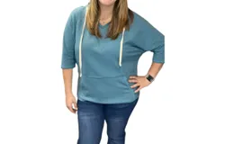 Honeyme Relaxed Fit Hoodie In Teal