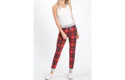 Heimish Usa Plaid Jill Jogger In Red